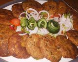 A picture of step 4 of Shami resha kabab.