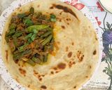 A picture of step 5 of Fried Bhindi Masala.