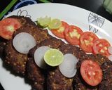 A picture of step 7 of Peshawari Chapli Kebabs.