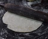 A picture of step 4 of Chapati Roll /Kati roll (with White Chana):.