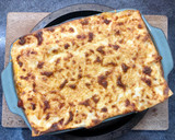 A picture of step 6 of Lasagne with “Lockdown” Veg #mycookbook.