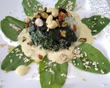 A picture of step 3 of Spinach Oats Halwa.
