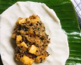 A picture of step 1 of Banana plantain leaves adai (nutrious).