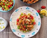A picture of step 6 of Tortillas with Grilled Chicken, Vegetables, and Yogurt.
