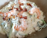 Foto del paso 11 de la receta: Espaguetis de calabacin con bacon y langostinos