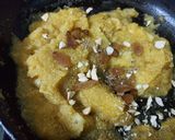 A picture of step 2 of Pineapple Sheera or Halwa.