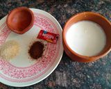 A picture of step 1 of Kulhad coffee.