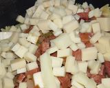 Foto del paso 4 de la receta: Pajaritas con jamón y chorizo y abundante queso gouda