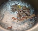A picture of step 1 of Ashwagandha masala tea.