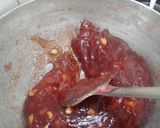 A picture of step 6 of Bombay karachi halva / Corn flour  halva with natural food colour.