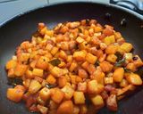 A picture of step 3 of Garlic potato fry.
