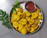 A picture of step 5 of Ridge gourd fritters.