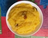 A picture of step 3 of Ravva kesari.