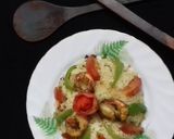 A picture of step 8 of Prawn veggie leftover rice.