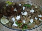 ارز بالخضر والشمبينيو والمرڨاز 🍵