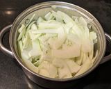A picture of step 2 of Raw Papaya sweet Chutney/Plastic Chutney.