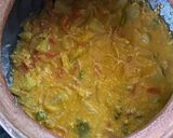 A picture of step 5 of Kerala style Raw Papaya Pulinkari - Sadya dish.