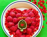 A picture of step 6 of Valentine's Day Special Beetroot and Ragi Mini Idlis.