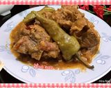 A picture of step 7 of Sanfaz achar gosht masala.