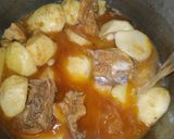 A picture of step 8 of Chicken qorma aloo.