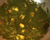 A picture of step 12 of Palak Paneer.