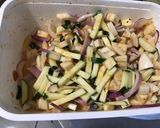 Une image de l'étape 7 de Aubergine blanche et courgette à l'oignon rouge et marinade.