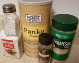 A picture of step 1 of Parmesan Panko chicken breast.