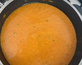 A picture of step 5 of Thai Pumpkin Chicken red curry.