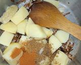 A picture of step 9 of Green Potato Biryani.