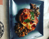Foto del paso 4 de la receta: Milanesa de berenjena a la napolitana con bolets al ajillo de guarnición