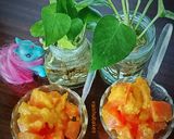 A picture of step 3 of Papaya Mango Medley.