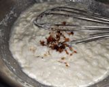 A picture of step 2 of Malai white choco crepe cake.