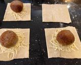 A picture of step 3 of Meatball Wellington.