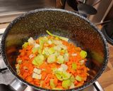 A picture of step 1 of Vegetable Broth.