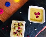 A picture of step 4 of Rose coconut surprise with creamy thandai.