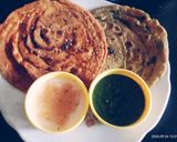 A picture of step 5 of Healthy tasty multigran Atta and mint leaves lachha paratha.