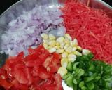 A picture of step 1 of Poha Corn Salted Cake.