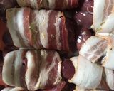 Baconbe tekert csirkemáj recept fázis 3 fotója