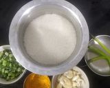 A picture of step 1 of Fresh(Green) Garlic Pulav.