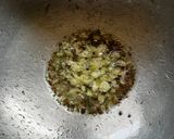A picture of step 2 of Karnataka Style Palya or Shepu bhaji.