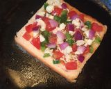 A picture of step 4 of Vegetable Cheese Toast.