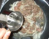A picture of step 7 of Gyudon (Yoshinoya-Style Beef Bowl) – Easy, No Sukiyaki Sauce Needed!.