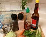 A picture of step 1 of Shrimp Fried Vermicelli/Bihun Goreng Udang.