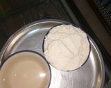 A picture of step 1 of Roti from wheat flour.