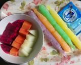 Foto langkah ke 4 dari resep Es Buah MeNaPa (Melon Naga Papaya) Kiko.