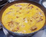 A picture of step 4 of Butter chicken pasta.