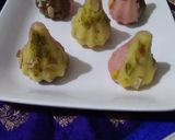 A picture of step 5 of Triflavoured flattened rice and Paneer Modaks.