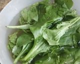 A picture of step 1 of Puffed rice and palak vade.