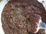 Brownie de porotos con avena instantánea