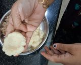 A picture of step 3 of Kakara pitha (suji dumplings).
